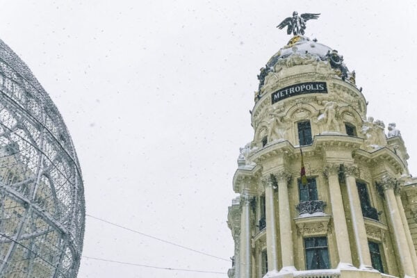 Sneeuw in Madrid