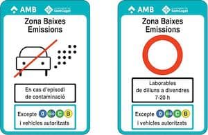 Verkeersbord milieuzone barcelona